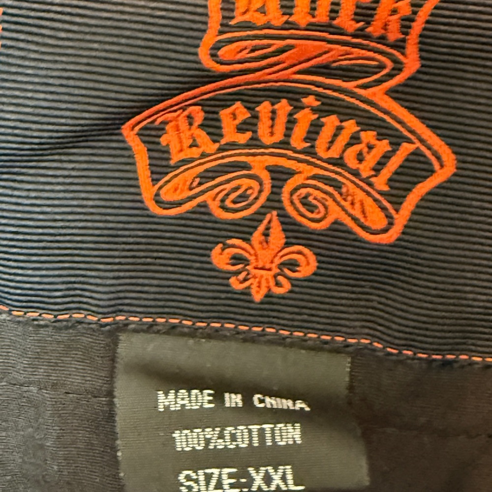 Rock Revival XXL Black Military Gothic Jacket Fleur De Lis 100% Proceeds Donated - Picture 11 of 16